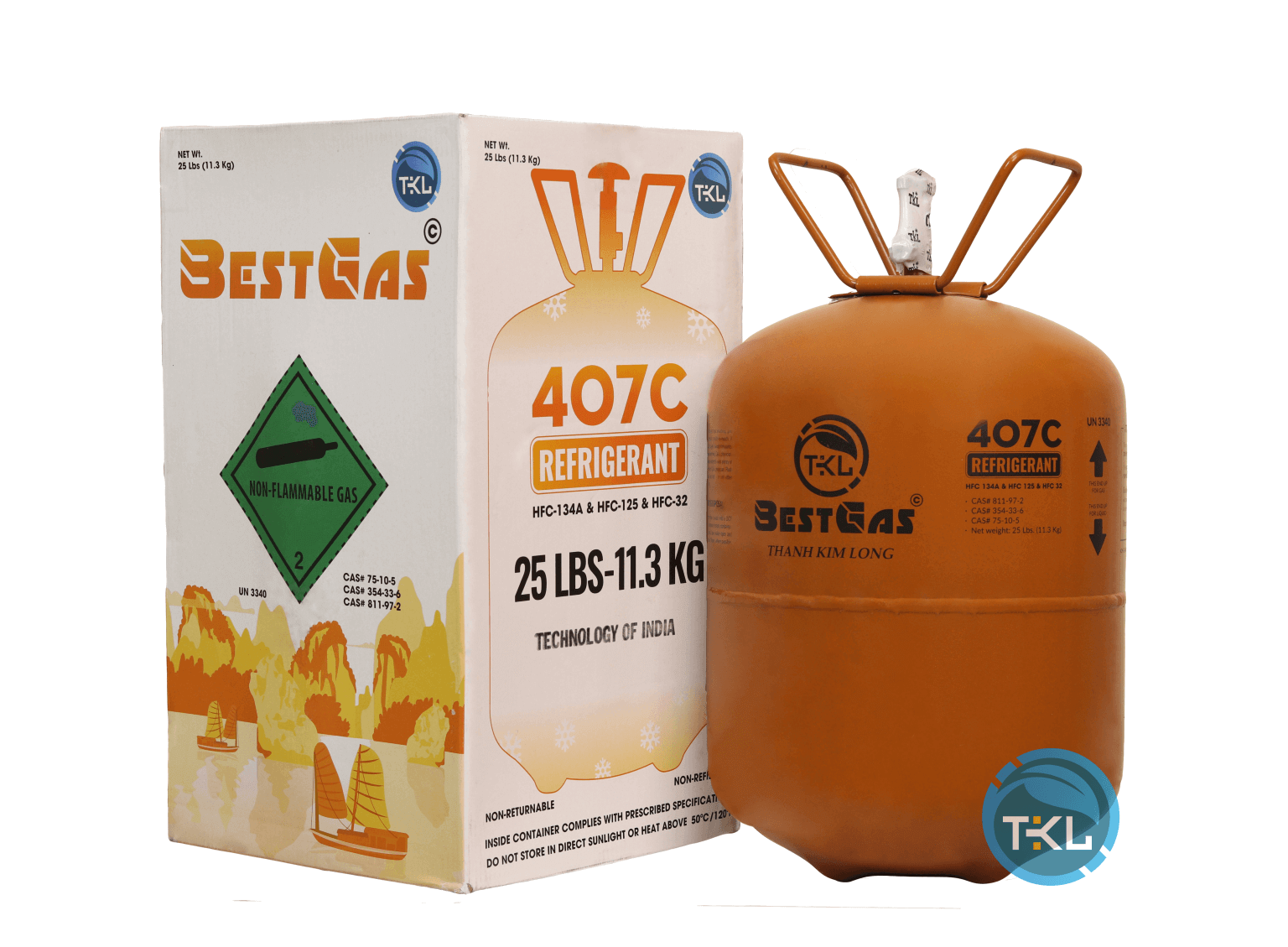 Gas Lạnh BESTGAS Thanh Kim Long R407C (11.3 kg)
